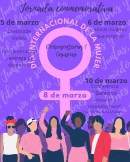 Programa del día de la mujer de Prepa 1 Campus