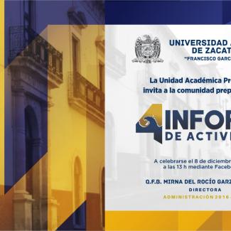 Invitación al 4to Informe Mtra Mirna del Rocio Garza