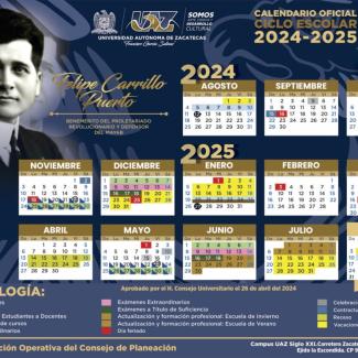 Calendario oficial ciclo 2024-2025