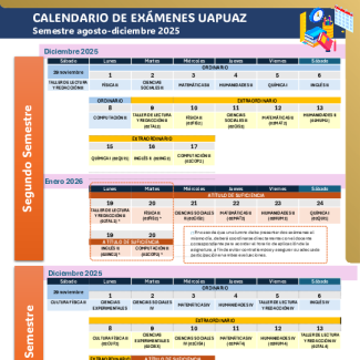 Calendario regularización 2do y 4to