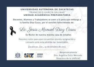 Adiós a el ex-rector Jesús Manuel Diaz Casas