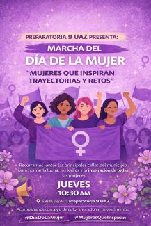 Programa del día de la mujer de Prepa 9 jueves