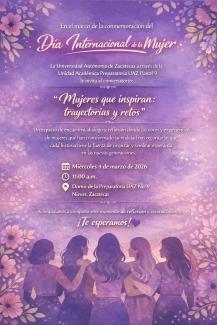 Programa del día de la mujer de Prepa 9 miércoles