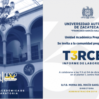 Invitación al 3er Informe Mtra Mirna del Rocio Garza