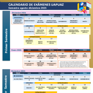 Calendario de 1ro y 3ro