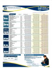 Calendario semestre de recuperación